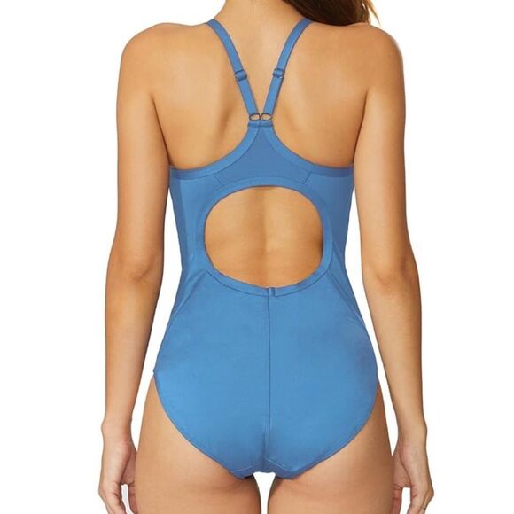 baleaf Athletic Training Adjustable Strap One Piece Swimsuit Sky Blue 32/X-Small - Picture 2 of 7